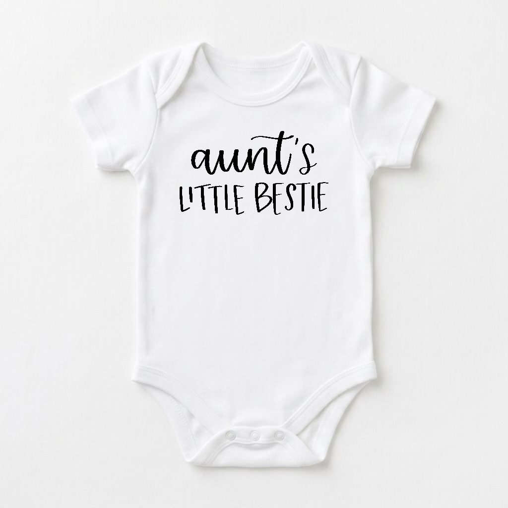 Aunt Baby Onesie – Aunt’s Little Bestie Short-Sleeve Bodysuit