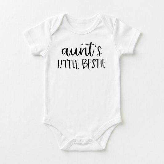 Aunt Baby Onesie – Aunt’s Little Bestie Short-Sleeve Bodysuit