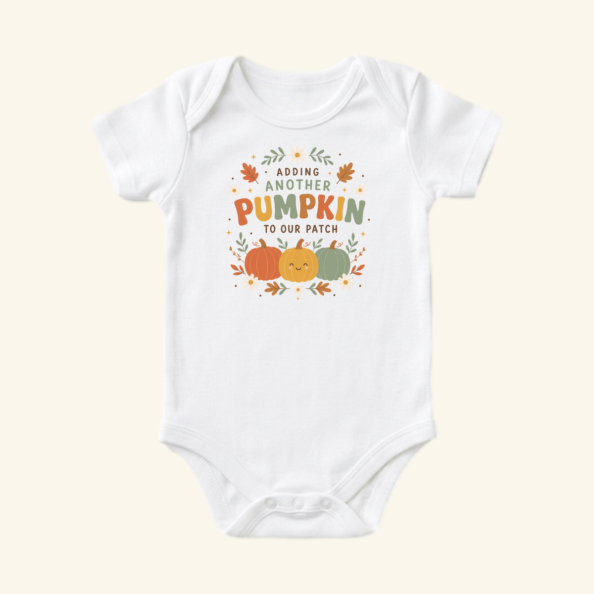 Fall Pregnancy Announcement Onesie – Adding Another Pumpkin Bodysuit