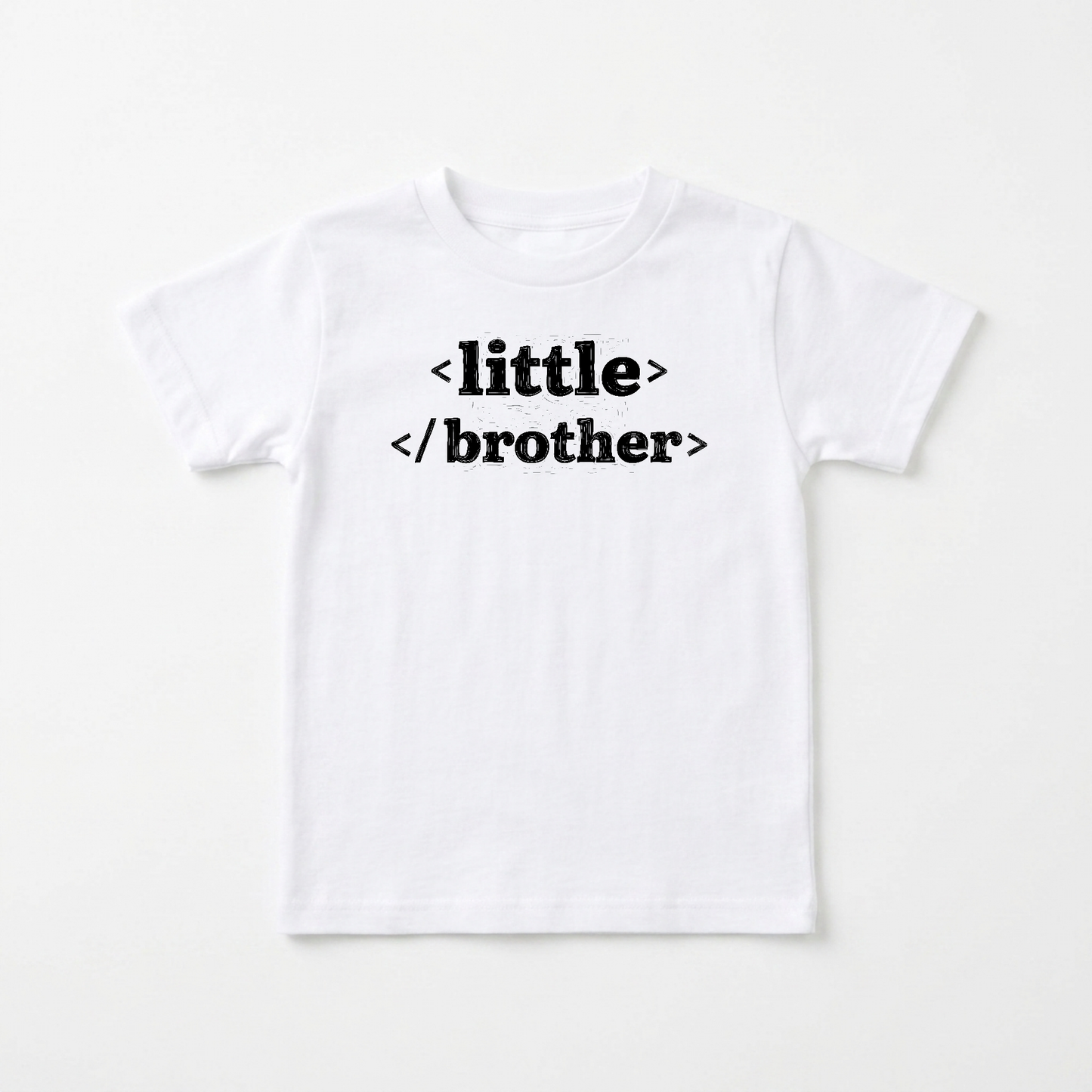 Little Brother Toddler Shirt – HTML Code Sibling Announcement Tee