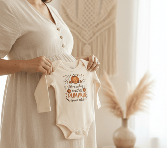 Adding Another Pumpkin to Our Patch Baby Onesie - Toodleroos