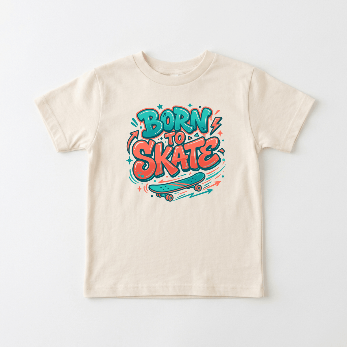 Show off bold style with the Toodleroos Born to Skate Youth Boys Shirt – a must-have skateboard graphic tee featuring colorful, graffiti-style text and vibrant skateboard art. Perfect as a graffiti-style kids t-shirt or Born to Skate youth tee for young skaters who love standout designs.