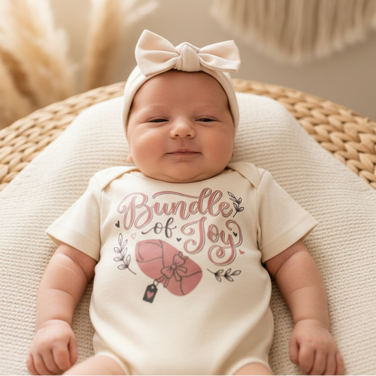 Bundle of Joy Baby Girl Onesie – Gift-Wrapped Bodysuit