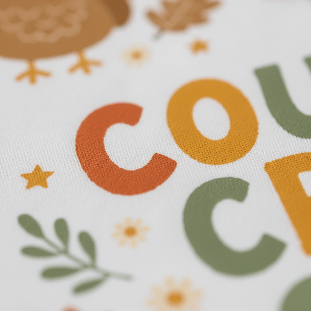 Featuring vibrant orange, yellow, and green “C O U” letters surrounded by charming floral and leaf accents on crisp white fabric, the Toodleroos Thanksgiving Cousin Baby Onesie – Cousin Crew Turkey Short-Sleeve Bodysuit is perfect for your little one’s adorable turkey day outfit.