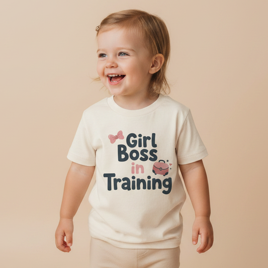 Girl Boss Toddler Shirt – Girl Boss in Training Bow Tee