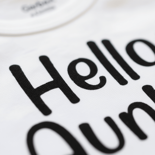 Hello Auntie and Uncle Long Sleeve Baby Onesie - Toodleroos