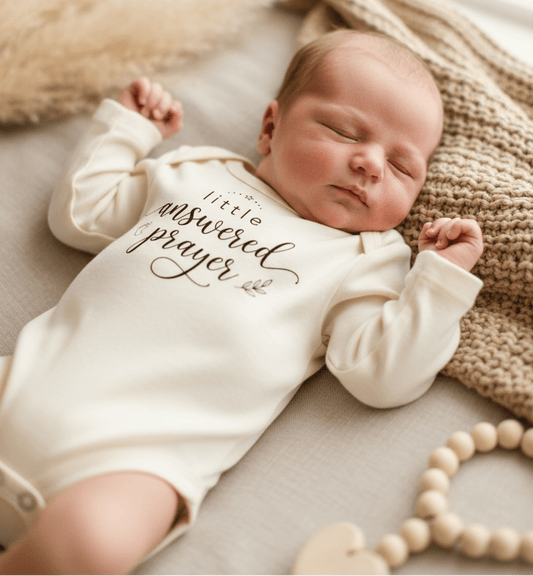 Little Answered Prayer Onesie – Faith Baby Bodysuit - Toodleroos