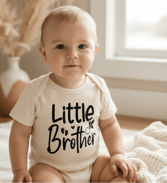 Little Brother Onesie – Baby Boy Announcement Bodysuit - Toodleroos