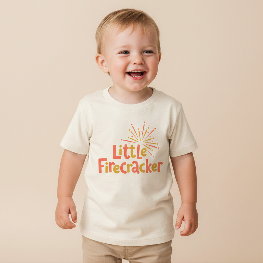4th of July Toddler Shirt – Little Firecracker Firework Tee