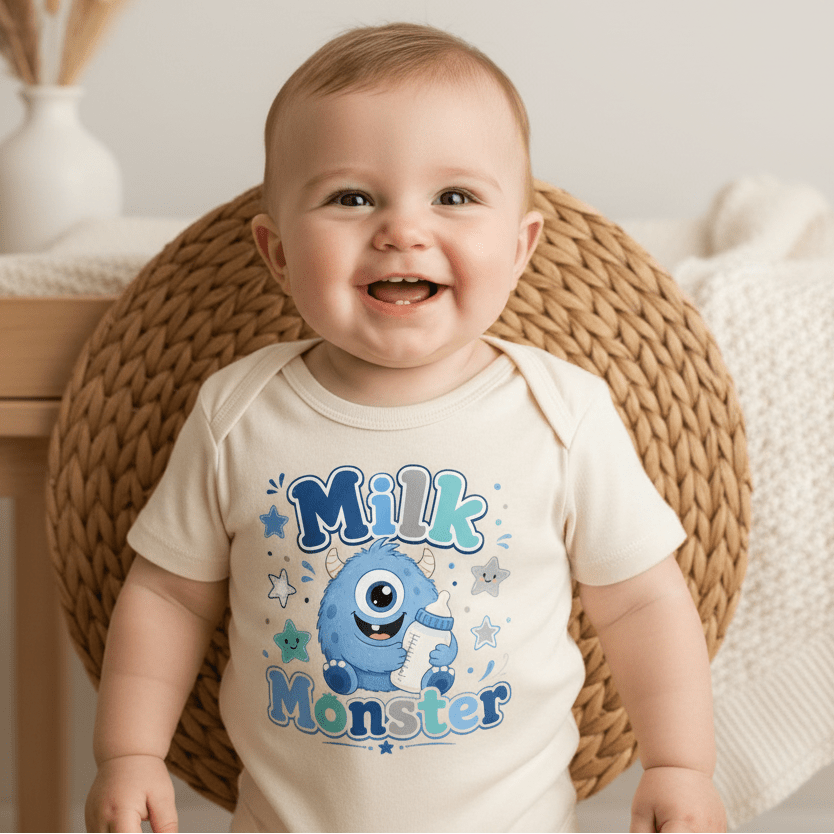 Milk Monster Baby Onesie – Funny Monster Bodysuit - Toodleroos