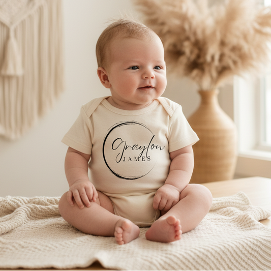 Personalized Name Onesie – Custom Baby Bodysuit
