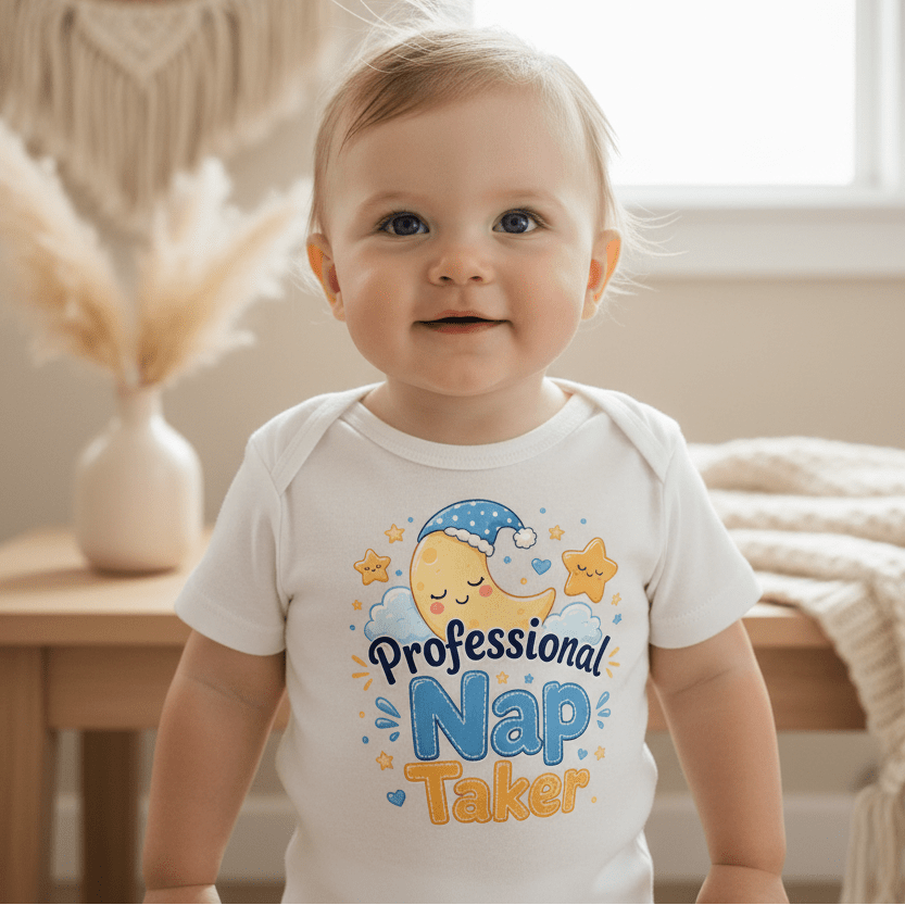 Professional Nap Taker Baby Onesie – Funny Moon Bodysuit - Toodleroos