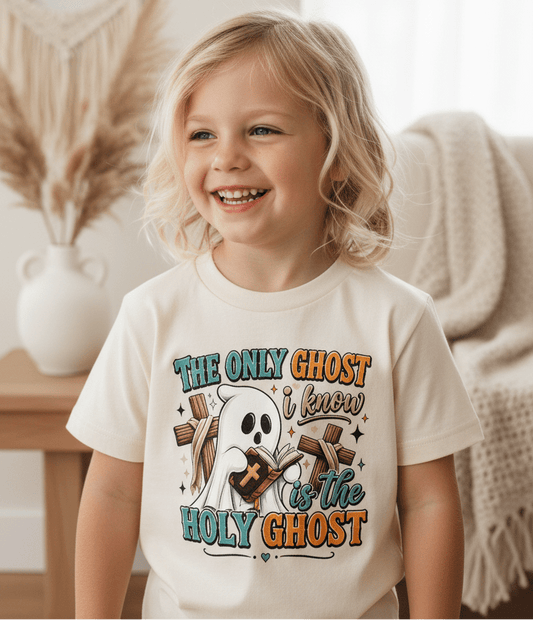 The Only Ghost I Know Kids Shirt – Holy Ghost Halloween Tee - Toodleroos