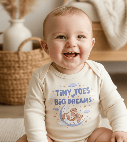 Tiny Toes Big Dreams Baby Onesie - Toodleroos