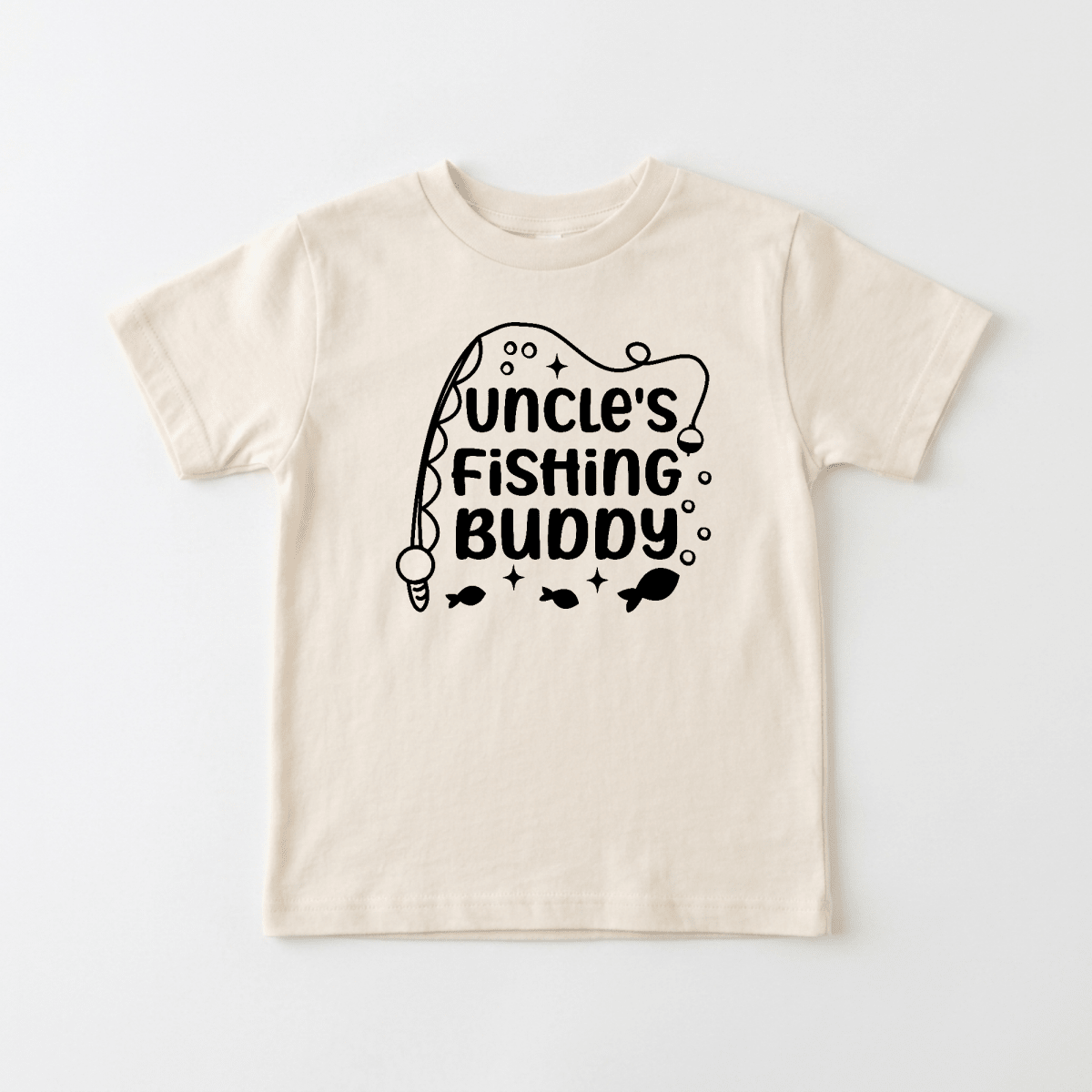 Uncle's Fishing Buddy Toddler Boys Shirt – Fishing Rod Tee - Toodleroos