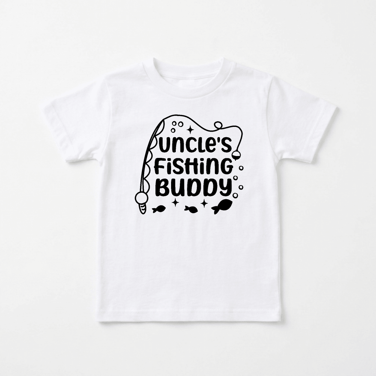 Uncle's Fishing Buddy Toddler Boys Shirt – Fishing Rod Tee - Toodleroos